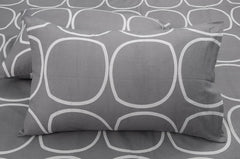 Cotton Double Bedsheet For Queen Size With 2 Pillow Covers - 88 X 96 Inches, Grey | Good For Guest Houses, & Daily Home Use