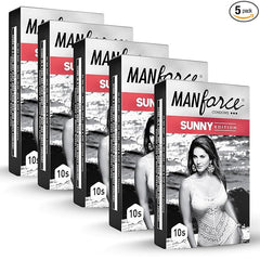 Manforce Sunny Edition Condoms | 50 Pcs | Ribbed, Dotted & Anatomically Shaped Condoms Indias No. 1