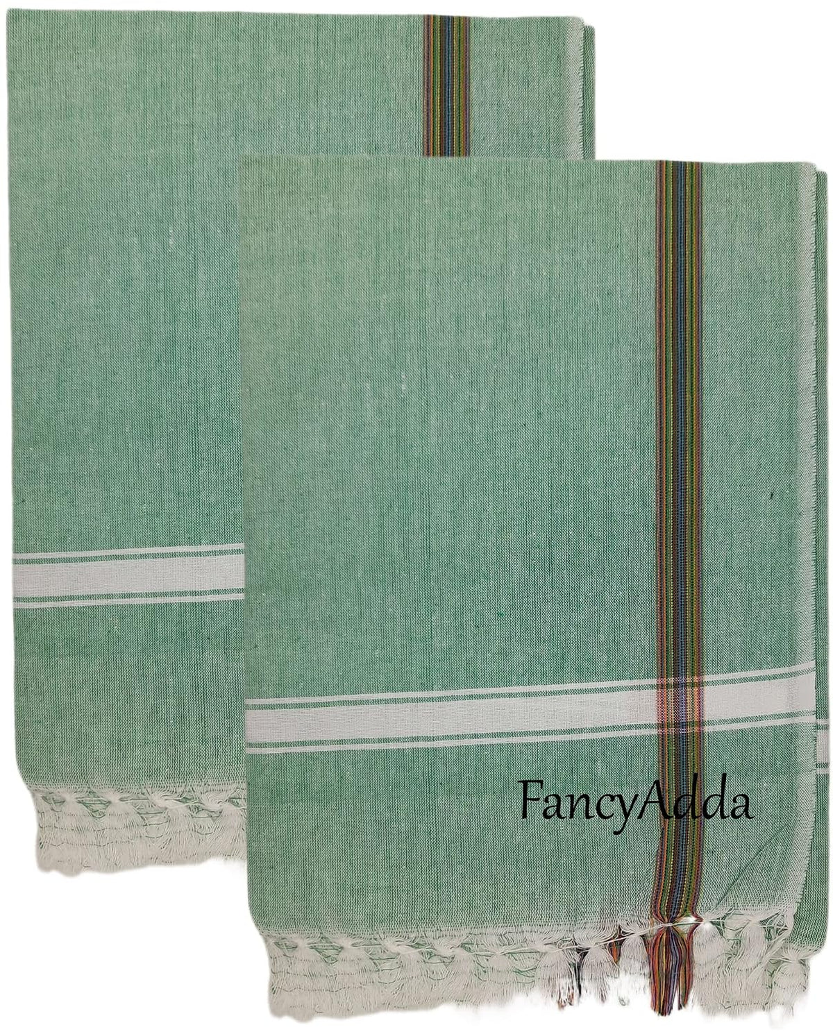 Fancyadda 100% Cotton Extra Large Bath Towel 700 Gsm (Green) - 2 Pieces