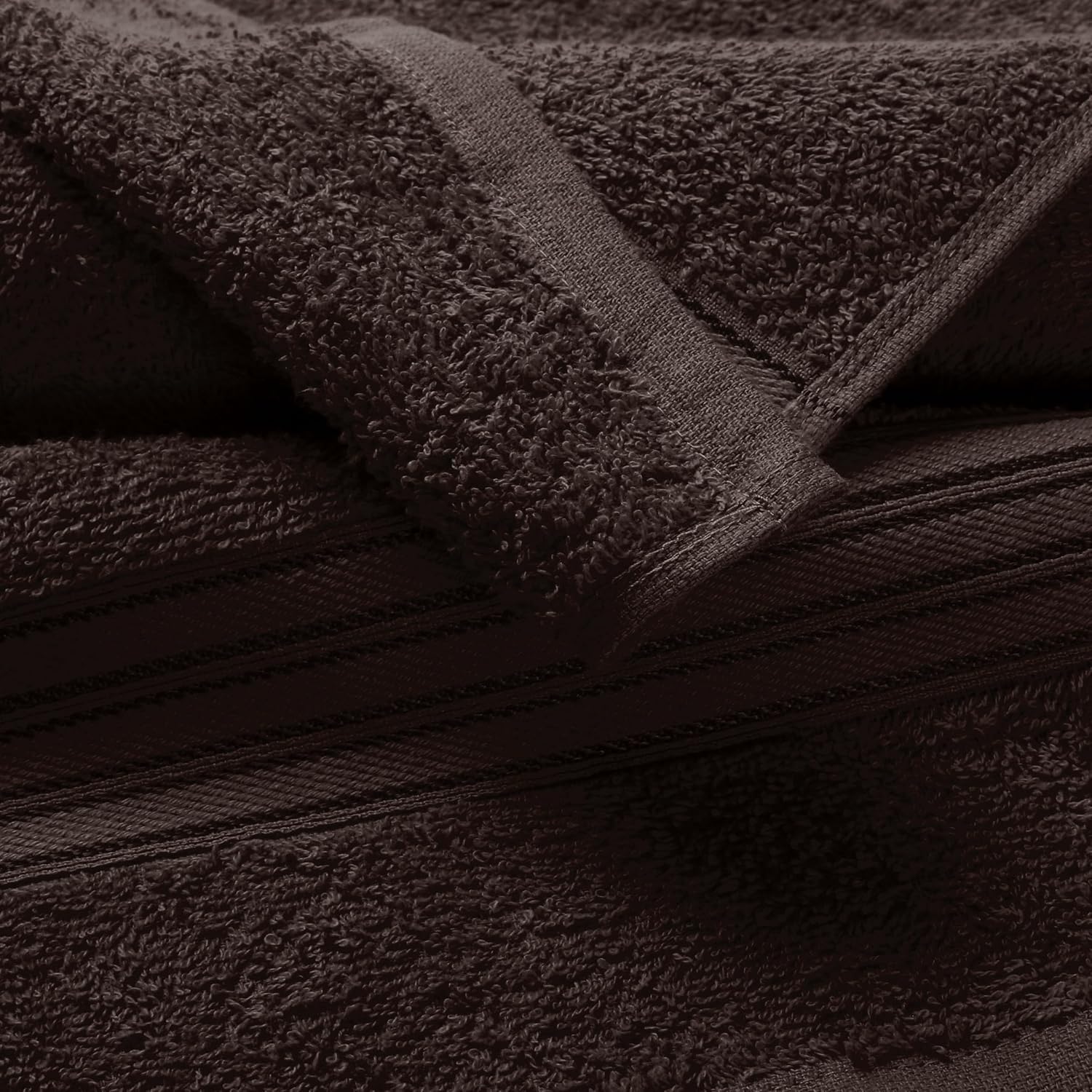 Boutiquo 100% Cotton Bath Towel 500 Gsm | Compact Quick Dry Lightweight Soft & Highly Absorbent Large Size Bath Towel - Chocolate Brown