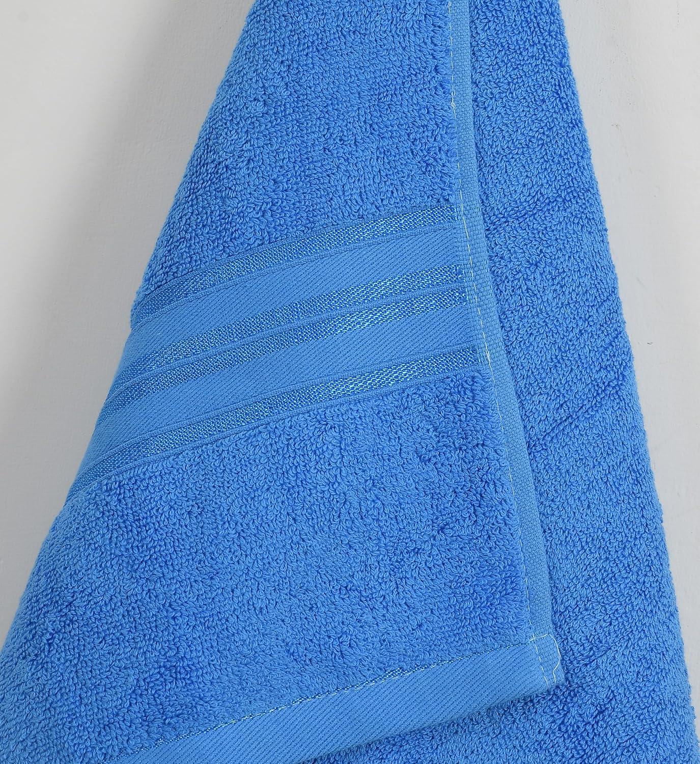 Cotton Bolls Textiles 100% Cotton Bath Towel 600 Gsm | Super Soft & Absorbent Quick-Dry Bath Towel Textured & Durable Cotton Towel (Aqua)