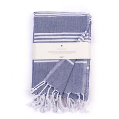 Haber Premium Basic Large Size 100% Cotton Towel 300 Gsm | Soft, Absorbent & Comfortable Quick Dry Bath Towels - Blue (1 Pcs)