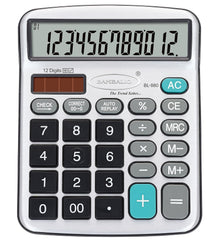 Bambalio BL-880 Electronic Calculator With Big 12 Digits & Metallic Panel | 3 Years Warranty & 3 Years Battery Life | LCD Screen For A Longer