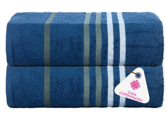 Casa Copenhagen Egyptian Cotton Exotic Hand Towel 400 Gsm (Ex Navy)- 2 Pcs