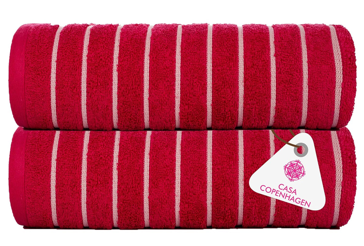 Casa Copenhagen Egyptian Cotton Exotic Hand Towel 400 Gsm (Es Pink)- 2 Pcs
