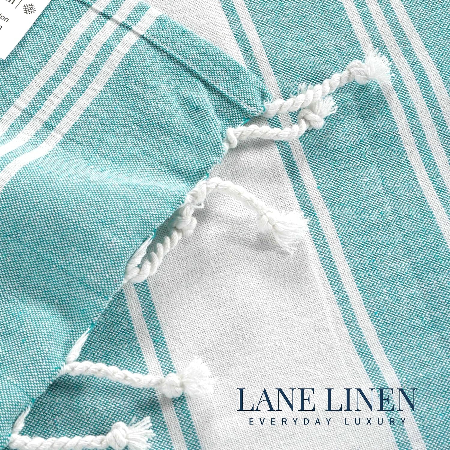 Lane Linen 100% Cotton Pre-Washed Quick Dry Sand Free Beach Towel, Adult Beach Towels Modern Rectangular (2 Pack) -Hunter Green