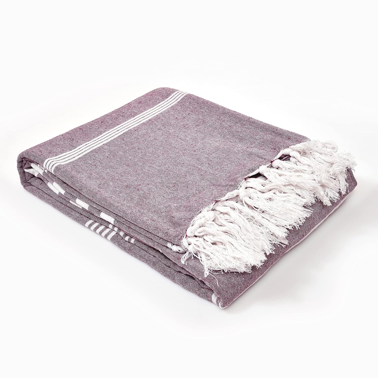 100% Cotton Double Bedsheet With Two Pillow Cover - Queen Size 90 X 100 Inches, Dusty Lavender | Handloom Cotton Bedsheets For Double Bed | All Season Comfort