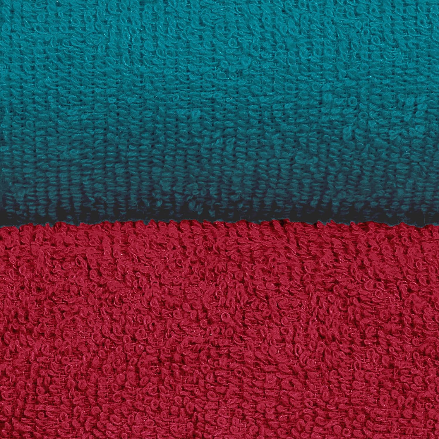 Bedspun Cotton Bath Towel 800 Gsm | Gym, Workout, Super Soft Absorbent, Lightweight, Ultra Absorbent, Quick-Drying Towel (Teal & Wine Red) - 2 Pcs