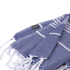 Haber Premium Basic Large Size 100% Cotton Towel 300 Gsm | Soft, Absorbent & Comfortable Quick Dry Bath Towels - Blue (1 Pcs)