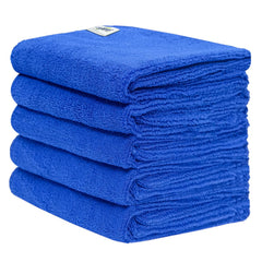 Softspun Microfiber Cloth 340gsm | Super Soft Absorbent Cleaning Towels Cleans & Polishes Everything In Your Home (Pack Of 5)- Blue