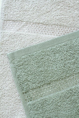 Fash Home International Quick Dry Star Border Bath Towel 1000 Gsm | Soft & Absorbent Solid Bath Towel Lightweight & Skin-Friendly Towel For Everyday Use (2 Pcs) - Olive Green & Silver Grey