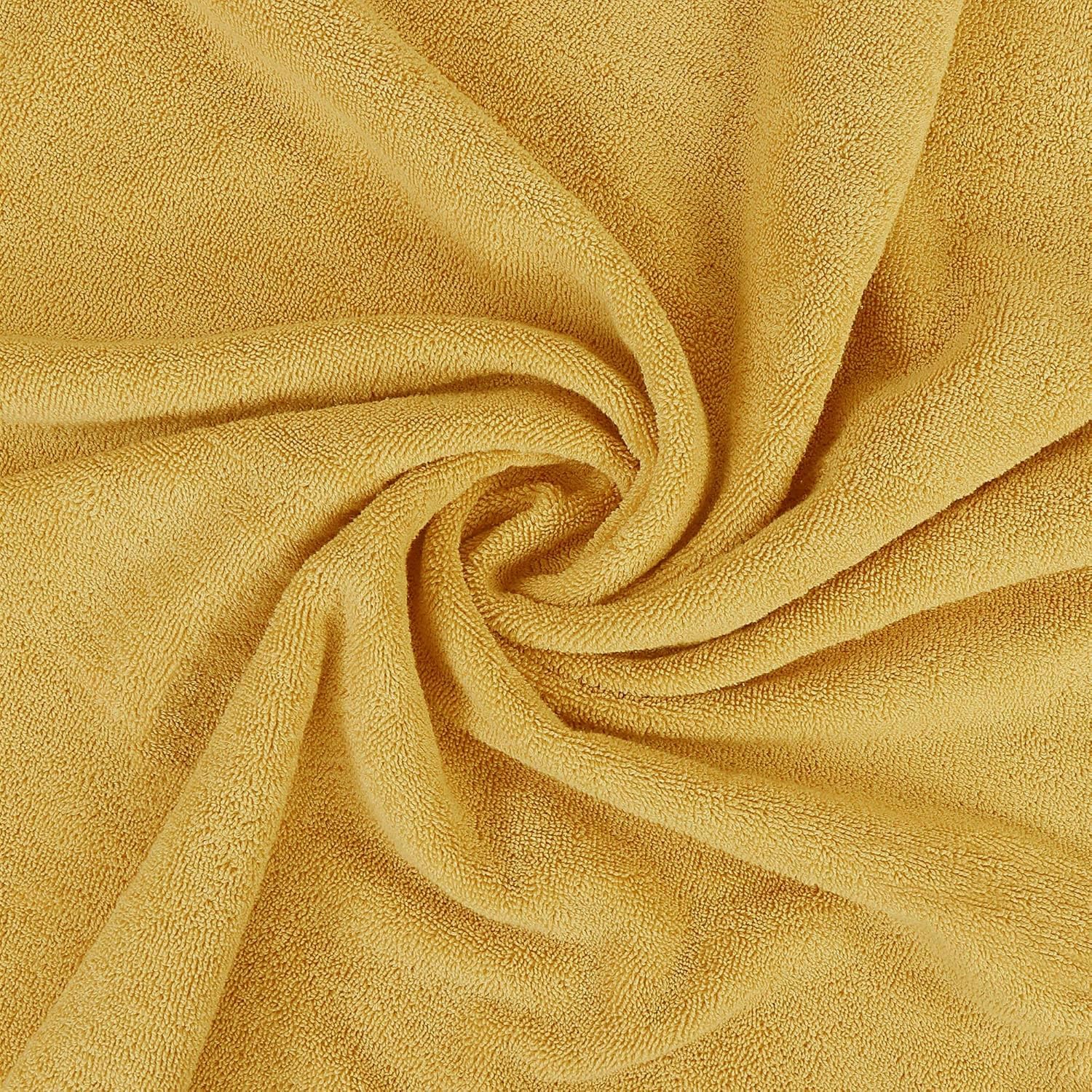 Rewop Microfiber Bath Towels 1200 Gsm | Large Size-Super Soft Coral Fleece Bathing Towel With Hook Quick Dry Super Absorbent-Bath Towel For Men & Women (Yellow)- Pack Of 2