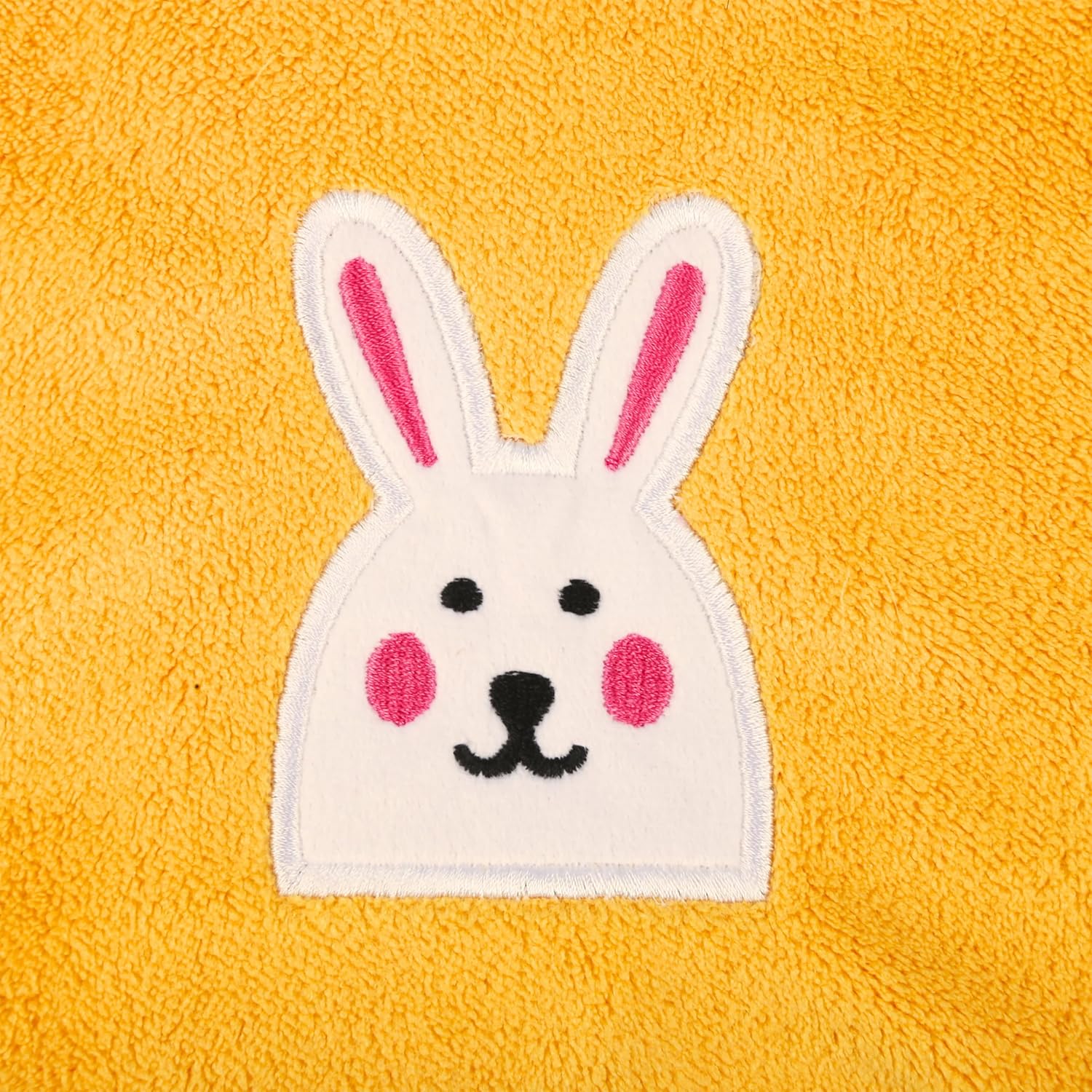 Khillayox Super Soft Bath Towel 400 Gsm | Super Absorbent Reusable Towel With Cute Cartoon Bear Print Washcloth For Babies (Yellow)