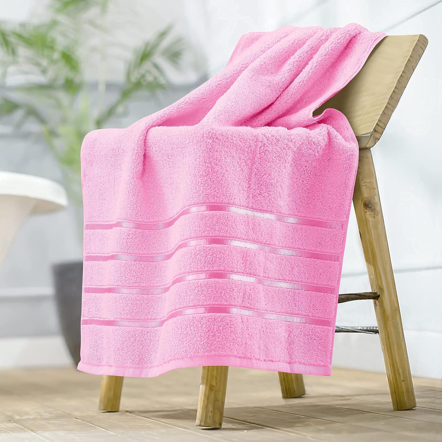 Spread Spain 100% Cotton Hand Towel 600 Gsm | Soft, Fluffy, Super Absorbent & Quick Dry Towels For Pool, Spa & Gym (Pink)