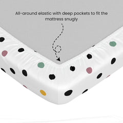 Printed Bedsheet For Double Bed 2 Pillow Cover - 60 X 78 Inches, Multicolor | All Around Elastic Fitted - Ultra Soft & Breathable | Superior Softness & Breathability