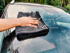 Softspun Microfiber Cloth Towel 400 Gsm | Extra Thick Microfiber Cleaning Cloths Perfect For Bike, Auto, Cars Both Interior & Exterior (Grey)- Pack Of 1