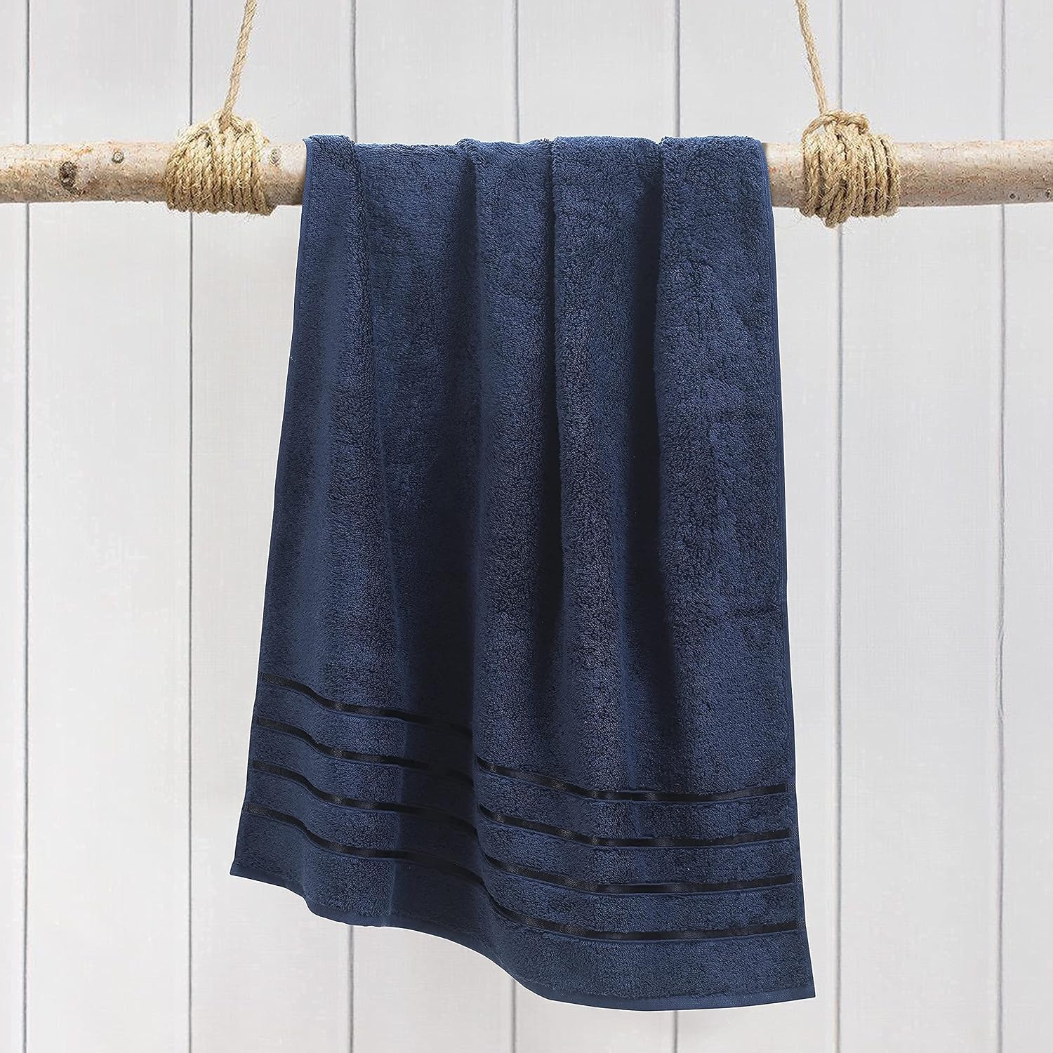 Spread Spain 100% Cotton Face Towel 600 Gsm | Roman Face Towel Super Absorbent Soft & Quick Dry Towels (Navy Blue) -Set Of 2