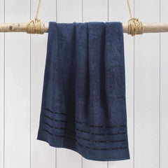 Spread Spain 100% Cotton Face Towel 600 Gsm | Roman Face Towel Super Absorbent Soft & Quick Dry Towels (Navy Blue) -Set Of 2
