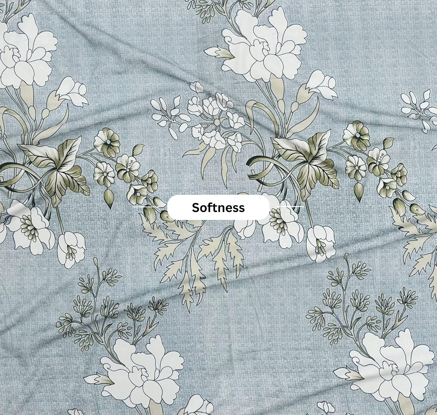 100% Cotton Double Bed Bedsheet Set With 2 Pillow Covers - 90 X 90 Inches, Grey | 144 Thread Count Soft & Breathable, For Bedroom & Gifting