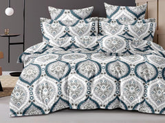 1 King Size Elastic Fitted Bedsheet With 2 Pillow Cover + Comforter - 72 X 78 Inches, Grey | Suitable For All-Season Use | Soft To Touch, Light Weight