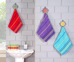 Akin Towel Multicolor Cotton Hand Towels 1200 Gsm (Set Of 6)