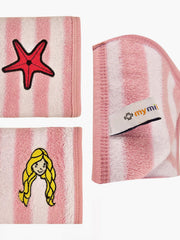 My Milestones 100% Cotton Hand Towel 400 Gsm | Ultra Soft Attractive Embroidery Appliques Cotton Soft, Absorbent Hand Towel Perfect For Face (Set Of 2)- Pink/White