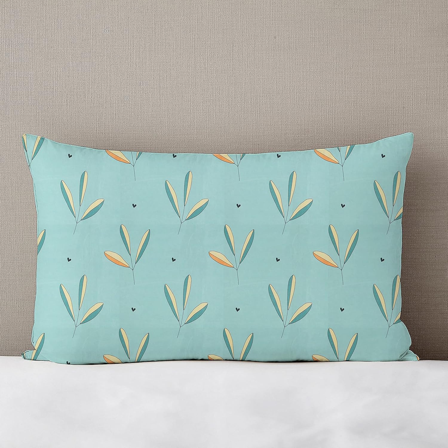 Printed Double Bedsheets With 2 Pillow Covers | 88 X 90 Inches, Sky Blue, 3 Pcs Set - Summer Breathable & Wrinkle Free | Bedsheet Long Lasting & Soft To Touch