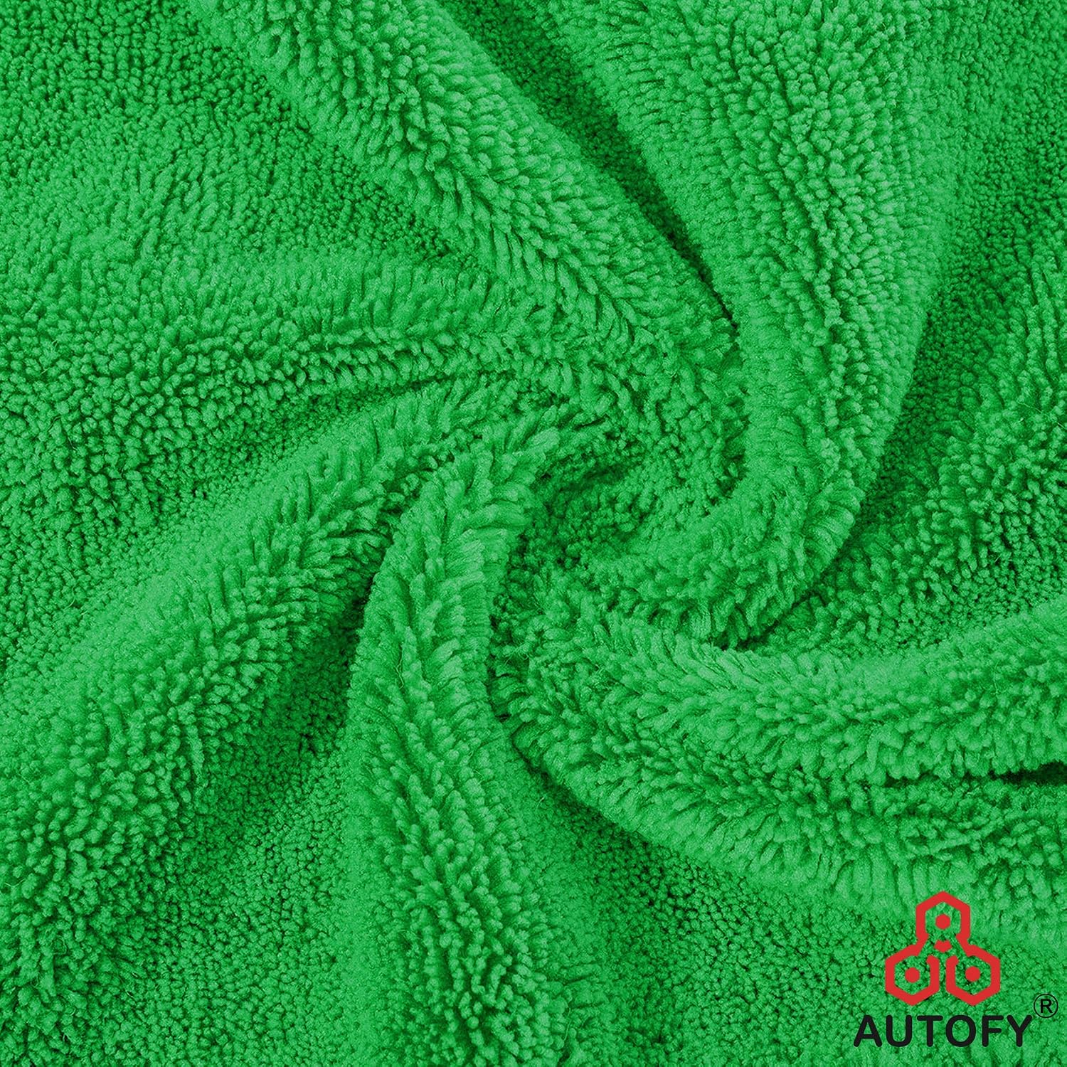 Autofy Multipurpose Microfiber 1100 Gsm | Cleaning Towel Microfibre Cloth Highly Absorbent Dust Towels For All Vehicles Bikes Cars Glass Kitchen - Multicolour (Pack Of 6)