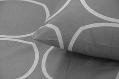 Cotton Double Bedsheet For Queen Size With 2 Pillow Covers - 88 X 96 Inches, Grey | Good For Guest Houses, & Daily Home Use