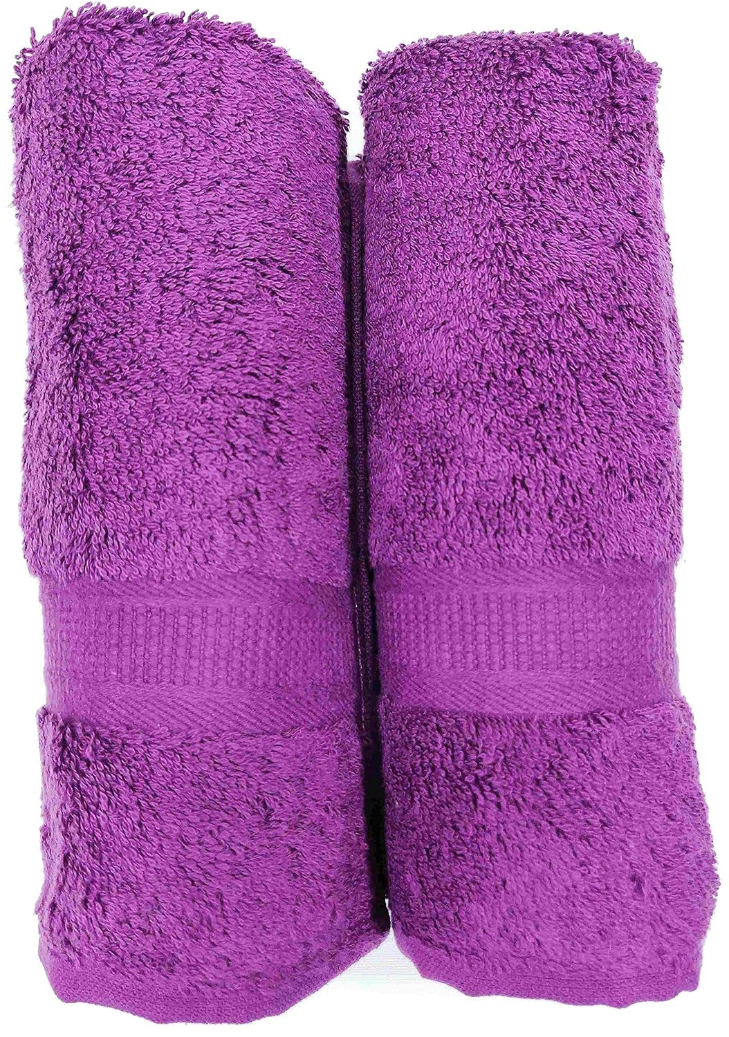 Bombay Dyeing Plain Santino 500 Gsm Cotton Hand Towel Set - Purple (2 Piece)