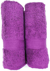 Bombay Dyeing Plain Santino 500 Gsm Cotton Hand Towel Set - Purple (2 Piece)