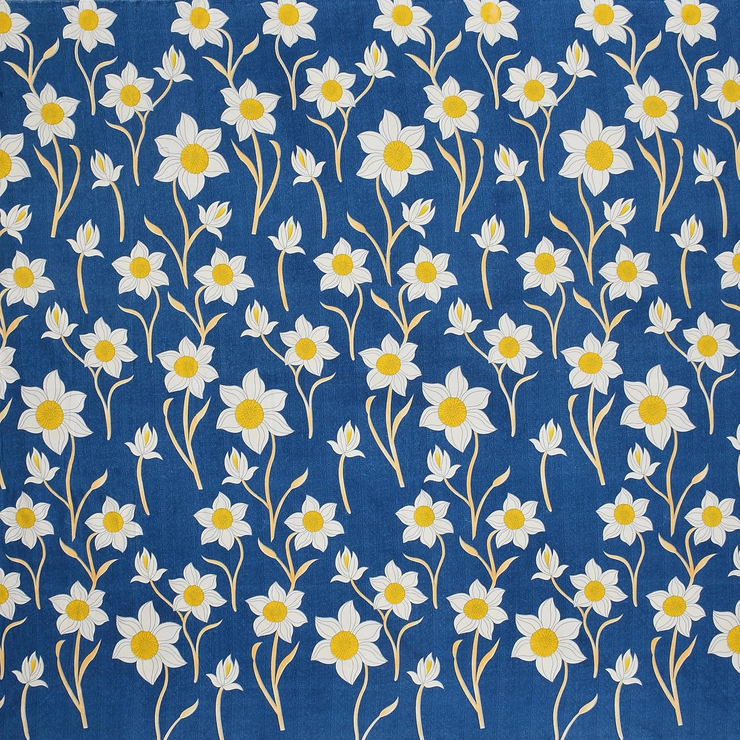 Printed Double Bedsheet With 2 Matching Pillow Covers - 72 X 78 X 10 Inches, Dark Blue | All Around Elastic Fitted King Size Bedsheets | Ideal For Home, Hotel, Bedroom