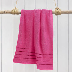 Spread Spain 100% Cotton Hand Towel 600 Gsm | Soft, Fluffy, Super Absorbent & Quick Dry Towels For Pool, Spa & Gym (Fuchsia) -Set Of 2