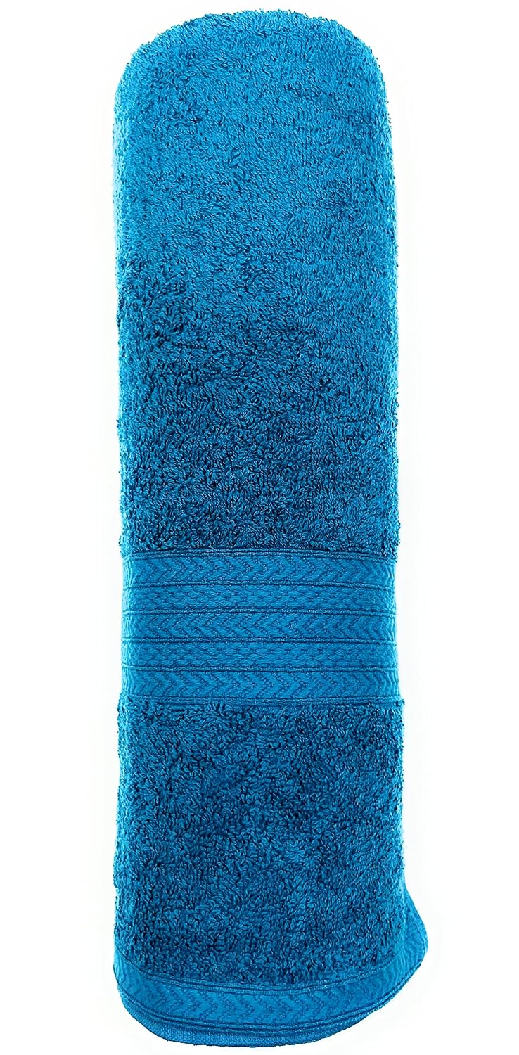 Bombay Dyeing Tulip 100% Cotton Soft Large Size Bath Towel 450 Gsm (Aqua Blue)