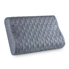 Memory Foam Cervical Pillow, For Neck, Shoulder & Spondylitis Pain Relief, Grey - 20 L X 13 W X 4 H Inch | Orthopedic Contour Bed Pillow For Sleeping With Removable Pillow Cover