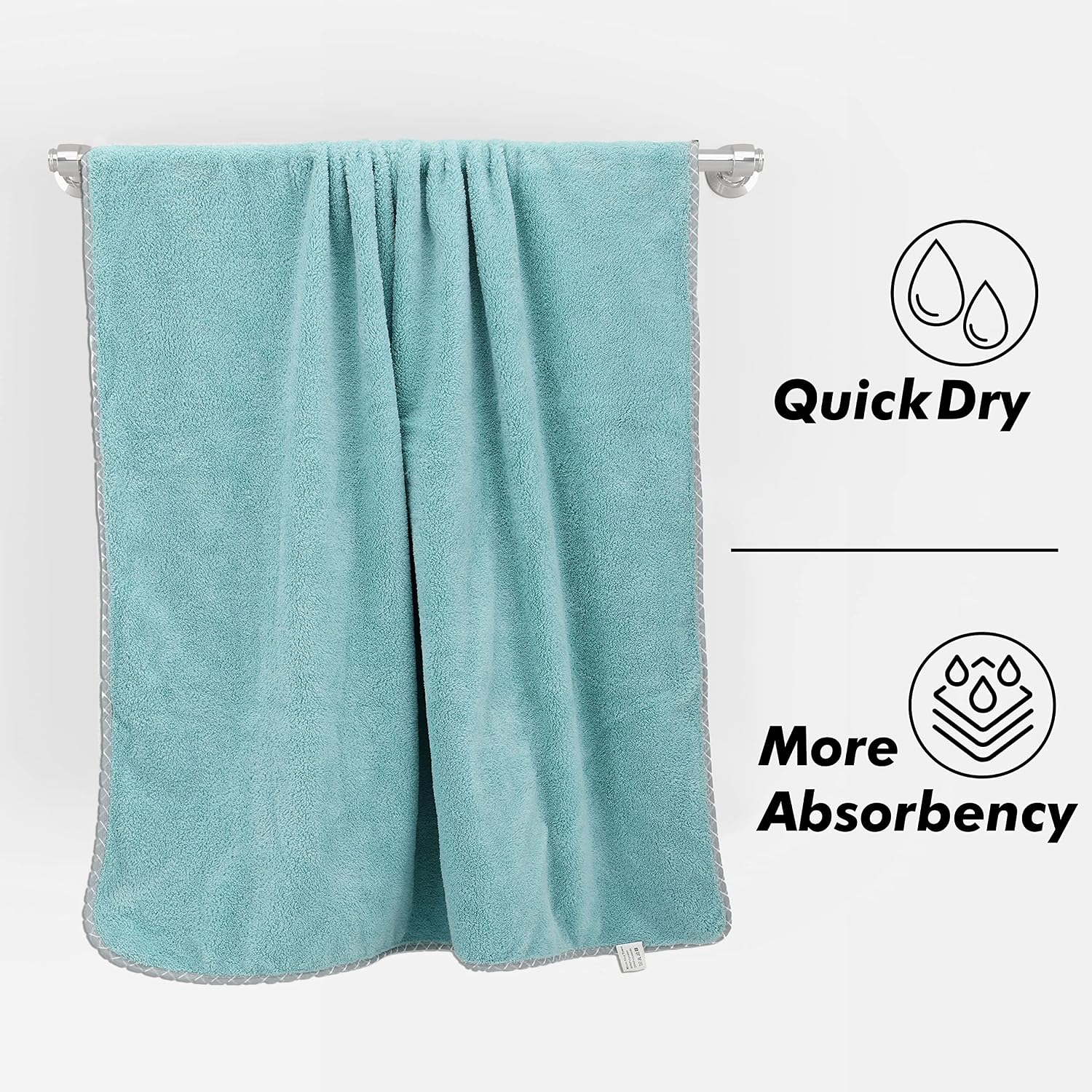 Urbanleaf Microfiber Large Bath Towel Quick Dry Super Absorbent Bath Towel For Men & Women | Towel For Bath, Travel, Gym, Beach, Pool, And Yoga (Green)