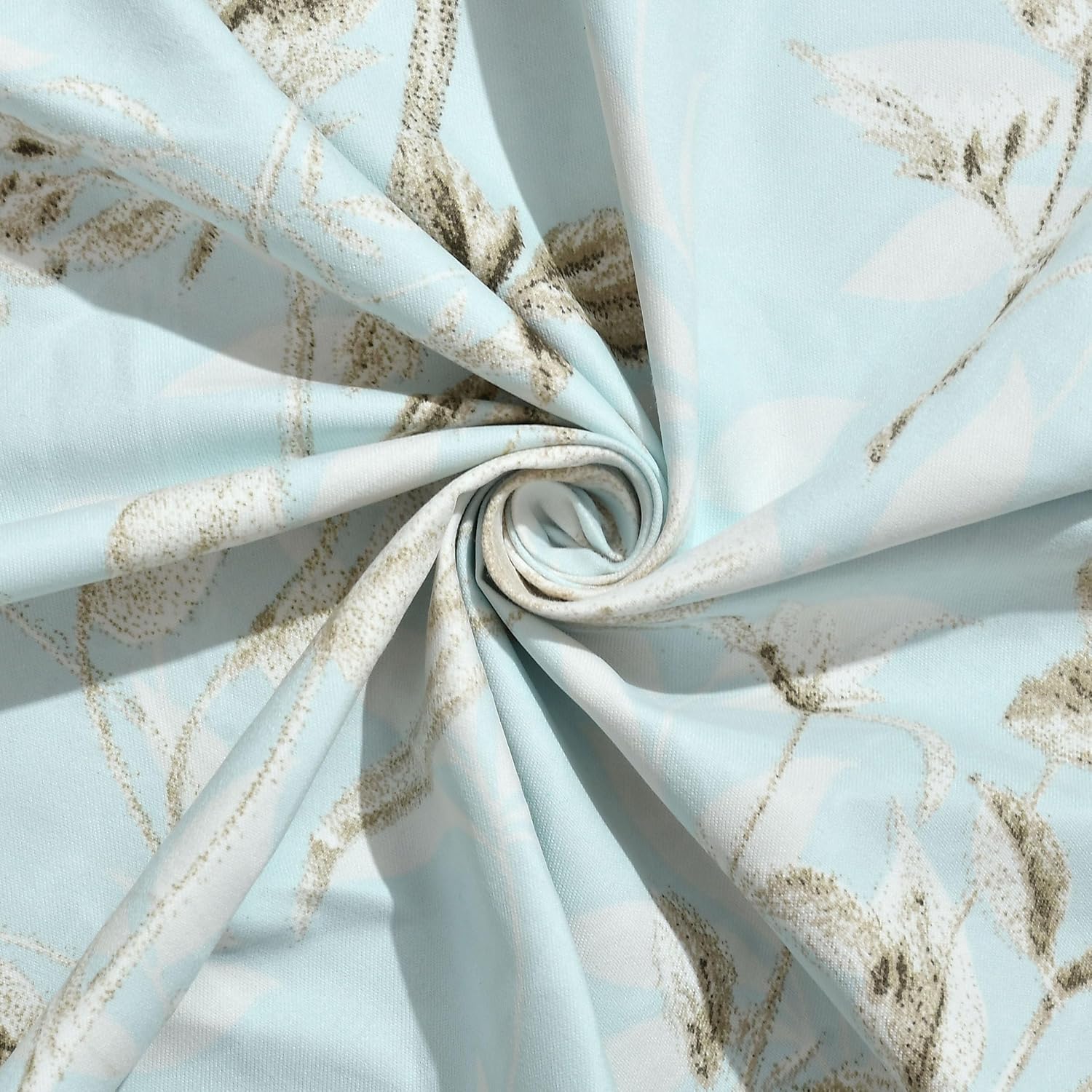 Glace Cotton Double Bedsheet For King Size With 2 Pillow Covers - 72 X 78 X 12 Inches, Aqua Blue | Long-Lasting & Durable | All-Season Comfort