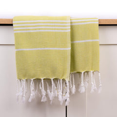 Haber Premium Basic Large Size 100% Cotton Towel 300 Gsm | Soft, Absorbent & Comfortable Quick Dry Bath Towels - Yellow (1 Pcs)