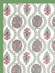 Cotton Queen Size Bedsheet For Double Bed With 2 Pillow Covers | 90 X 108 Inches, Green & Cream | Cotton Bedsheet Is Suitable For All Seasons | Ultra-Soft, Skin-Safe & Breathable Fabric