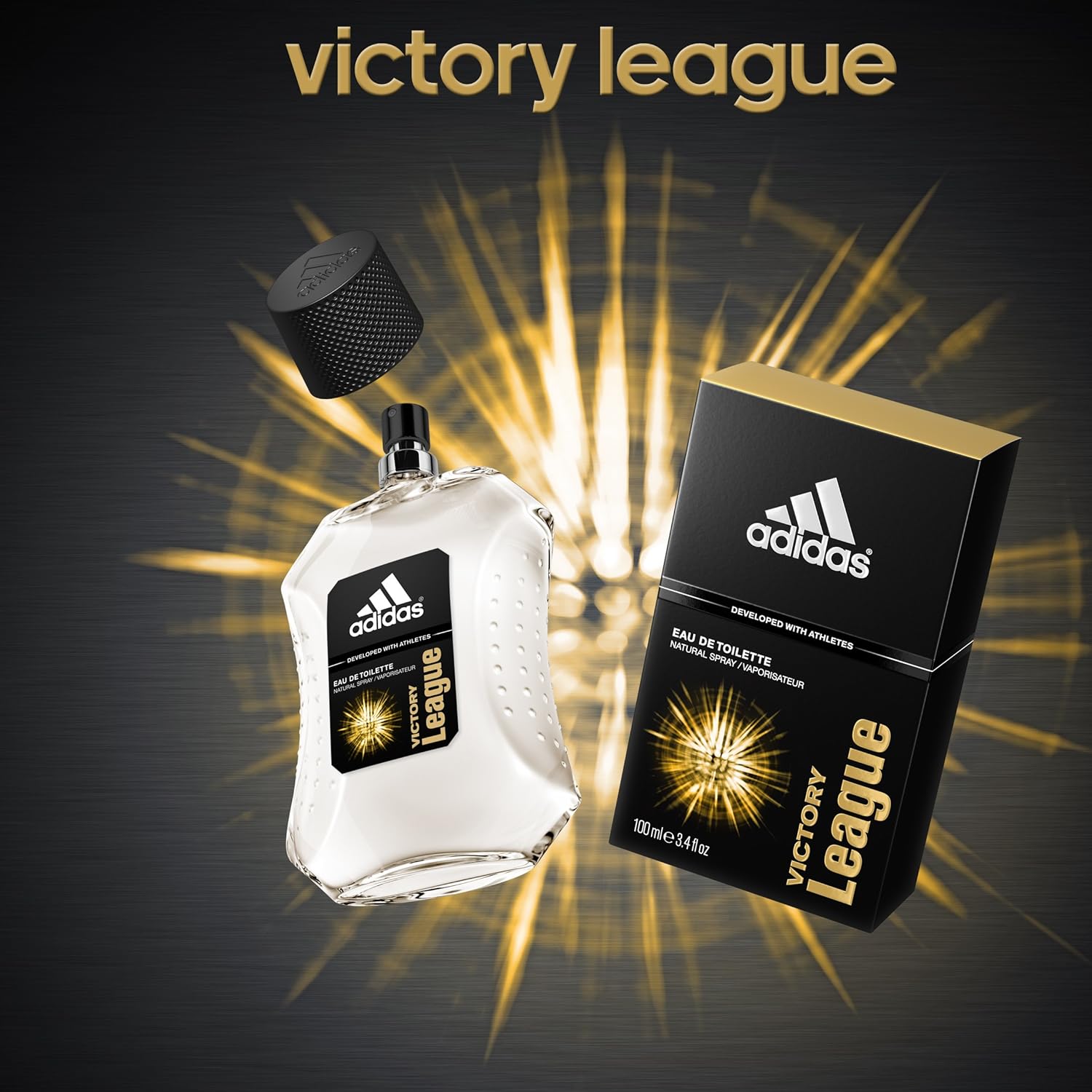 Adidas Victory League Eau De Toilette Spray For Men 100ml 3.4 Fl.oz. Long Lasting | Developed With Athletes