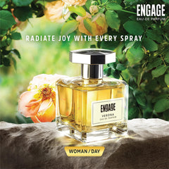 Engage Verona Eau De Parfum For Women , Long Lasting Perfume , Citrus & Fruity Fragrance , For Everyday Use , Gifts For Women , Free Tester With Pack