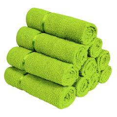 Story@Home 100% Cotton Face Towel 450 Gsm (Pack Of 10)- Green