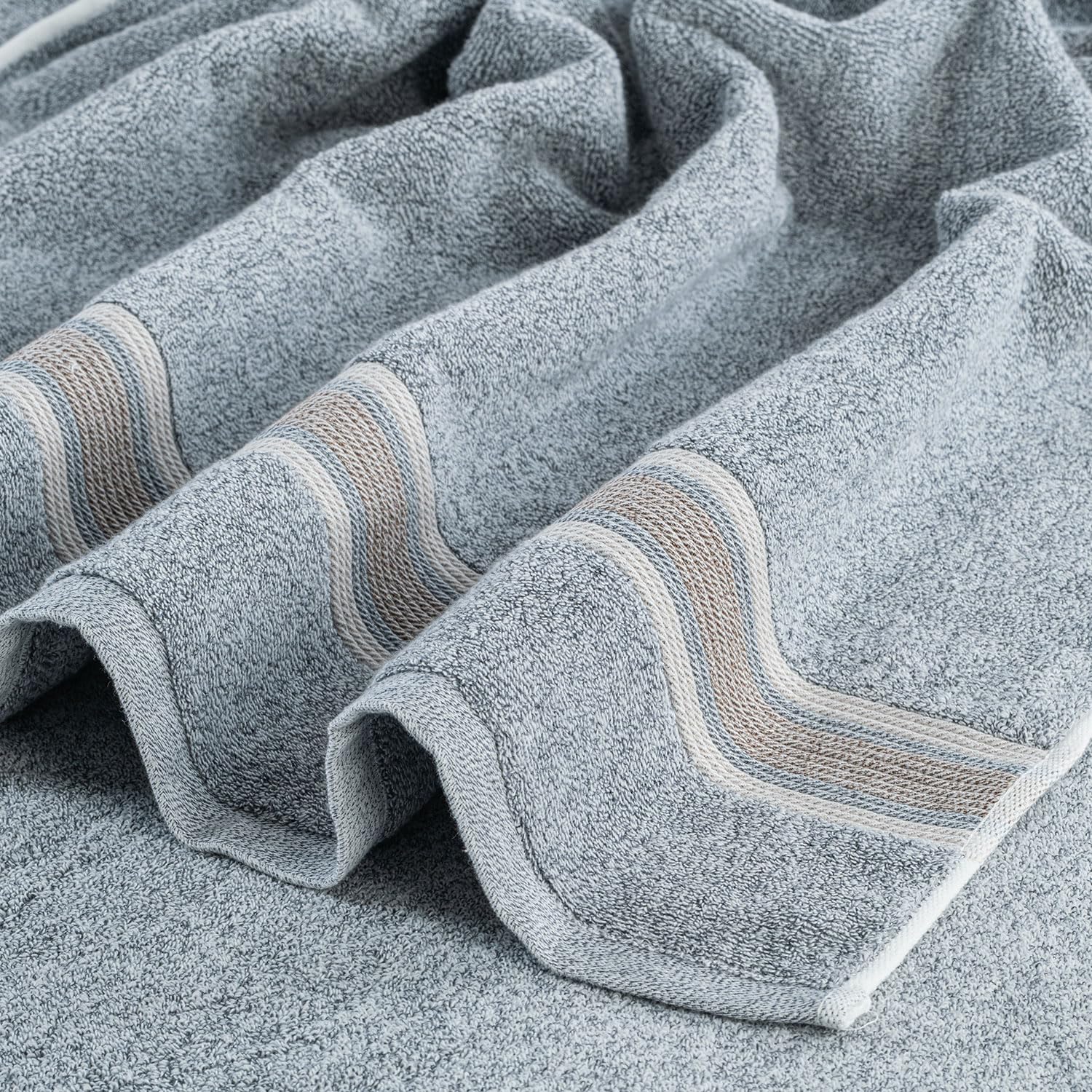 Spread Spain Water & Soil Bath Towel 550 Gsm | Luxurious Blend Of Cotton & Bamboo Fiber Bath Towel Ultra-Absorbent, Quick-Drying & Skin-Friendly (Denim)
