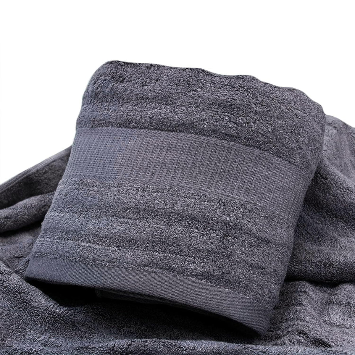 Mush Ultra Soft & Super Absorbent 600 Gsm Bamboo Bath Towel Set (Space Grey)