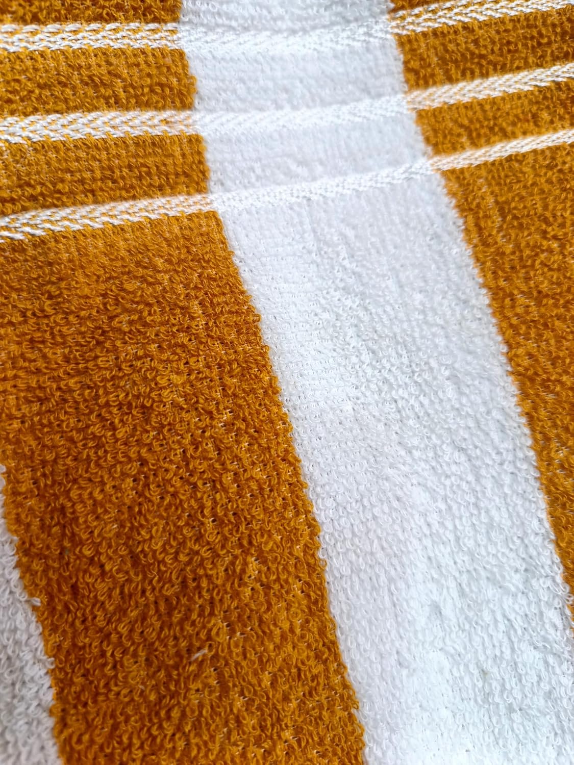 Pure Cotton White Striped Hand Towels 1500 Gsm | Soft & Super Absorbent For Kitchen & Gym - Set Of 12
