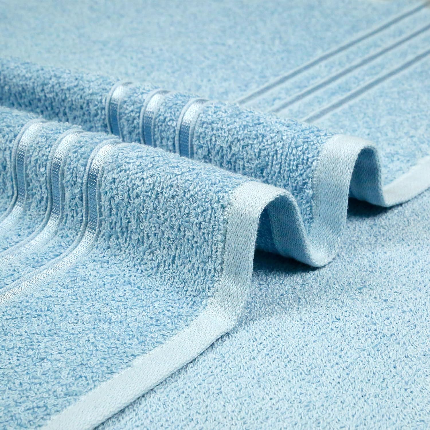 Mytrident 100% Cotton Bath Towel 400 Gsm | Comfort Living Quick Drying Travel Friendly | For Men & Women Large Size (Cool Blue)