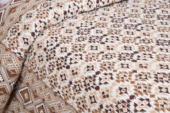 Jaipuri Bedsheet King Size With 2 Pillow Covers - 90 X 108 Inches, Beige | Luxurious Comfort & Breathability | Super Soft Breathable & Wrinkle Free