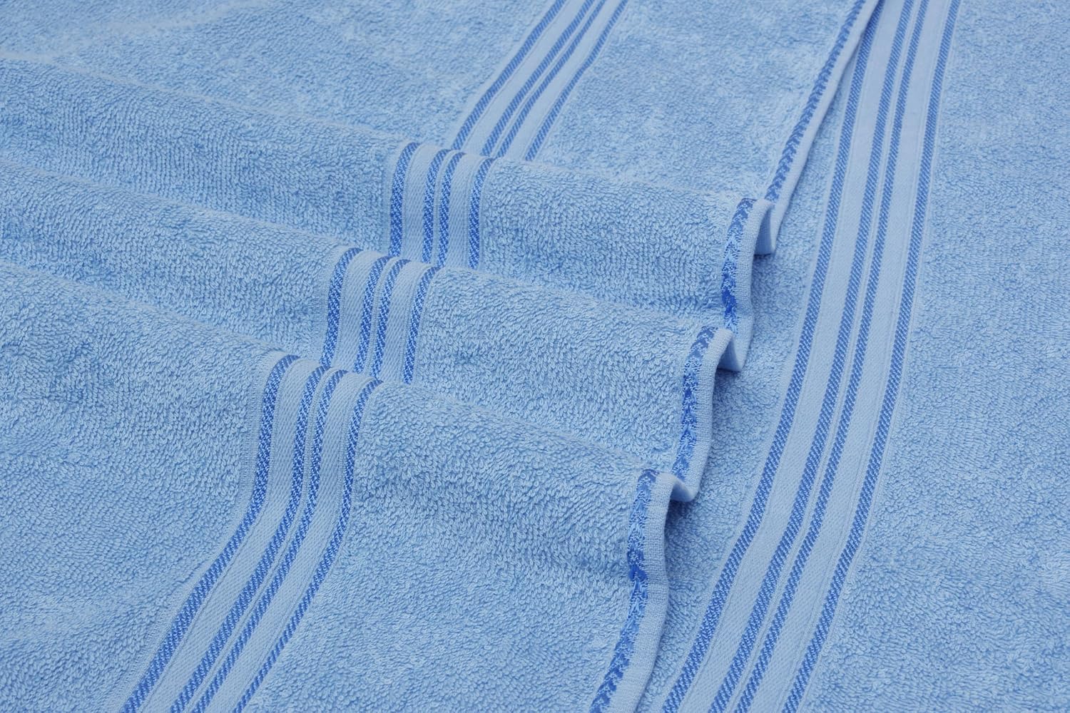 Liberty Towels Soft Cotton Medium Size Hand & Face Towels 400 Gsm | Quick Dry Sweat & Workout Towels For Men & Women (Blue & Maroon) - Pack Of 2