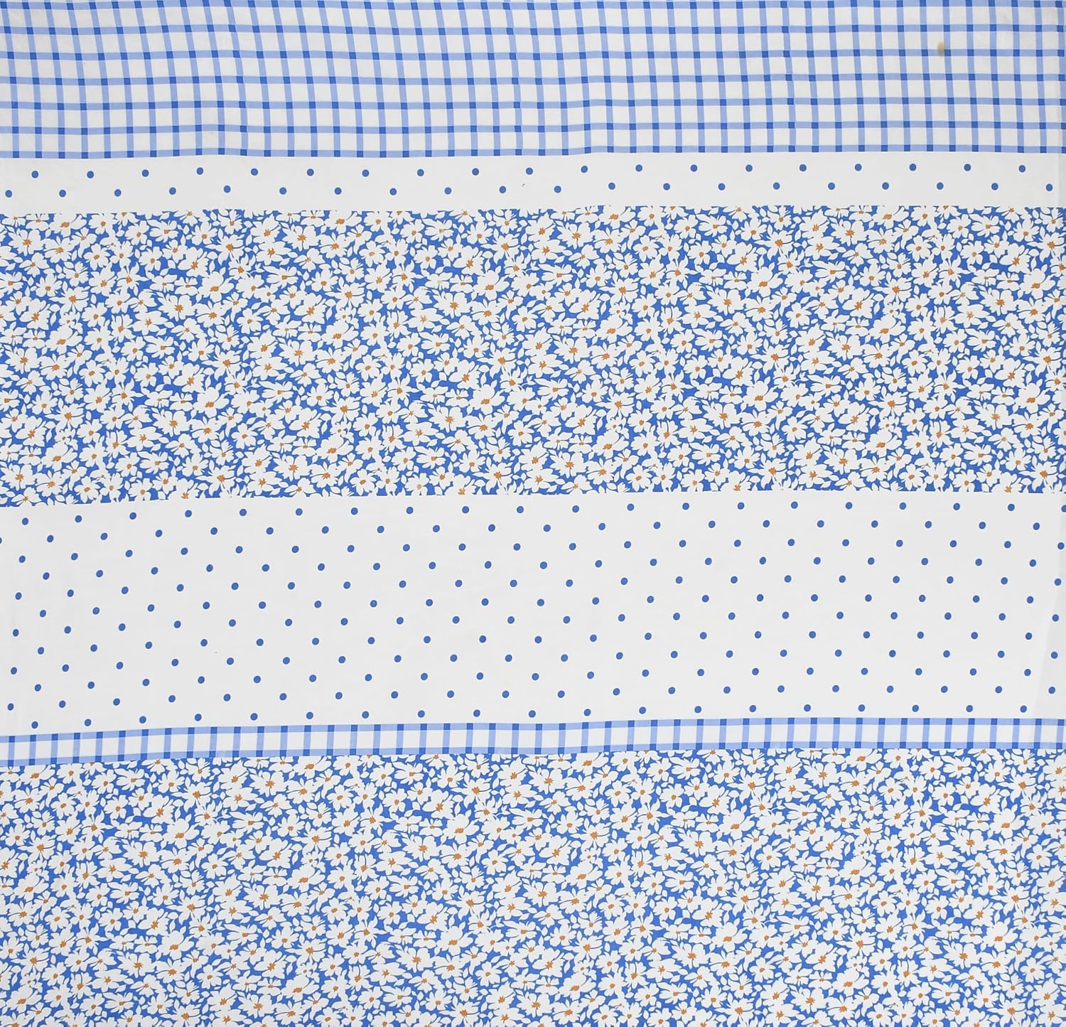 Queen Size Double Bedsheets With 2 Pillow Cover - Size 72 X 72 X 10 Inches, White & Blue | All Around Elastic Fitted - Lightweight, Soft & Comfortable