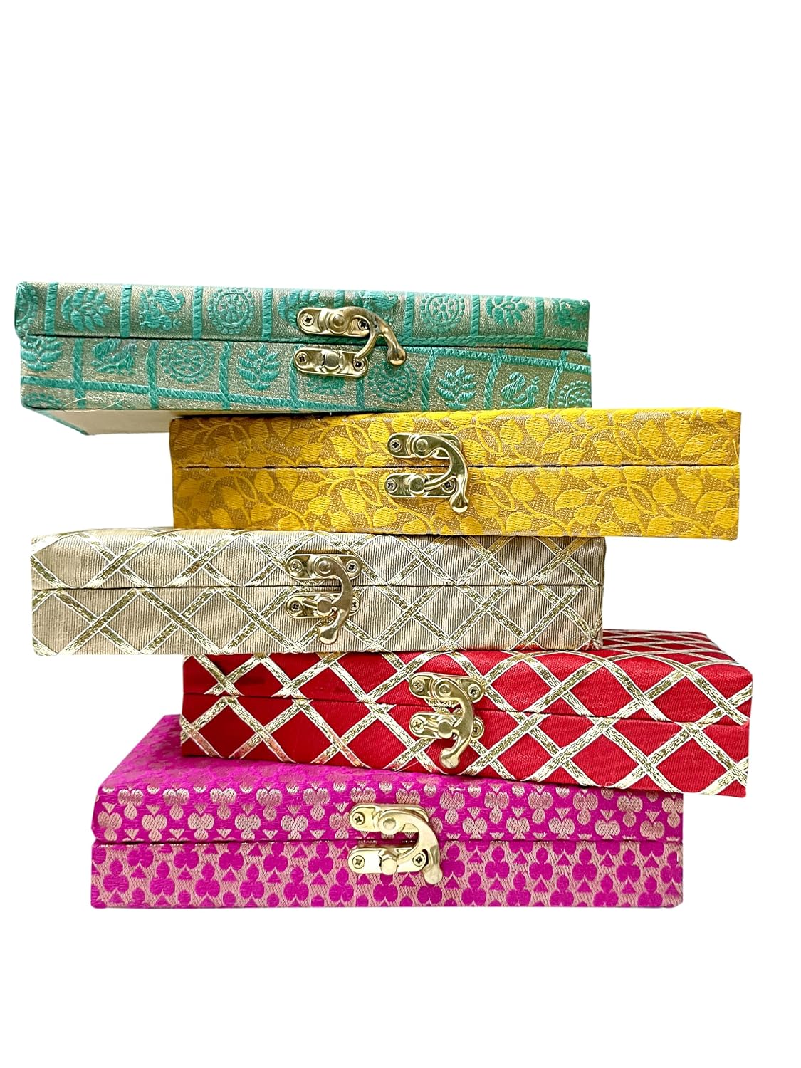 Engineered Wood Decorative Cash Box, Shagun Box, Gift Box, Jewellery Box, Money Box Envelop Wedding Gift, Pack Of 1 Assorted Colour